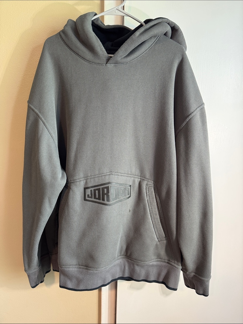 Nike Air Jordan MJ Sport DNA Pullover Hoodie Men's 3XL Iron Grey Waffle Knit